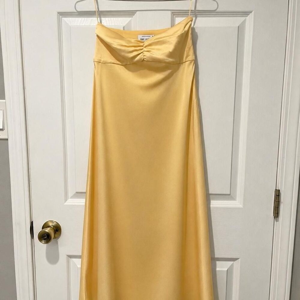 C/meo collective Yellow satin maxi skirt - Picture 7 of 7